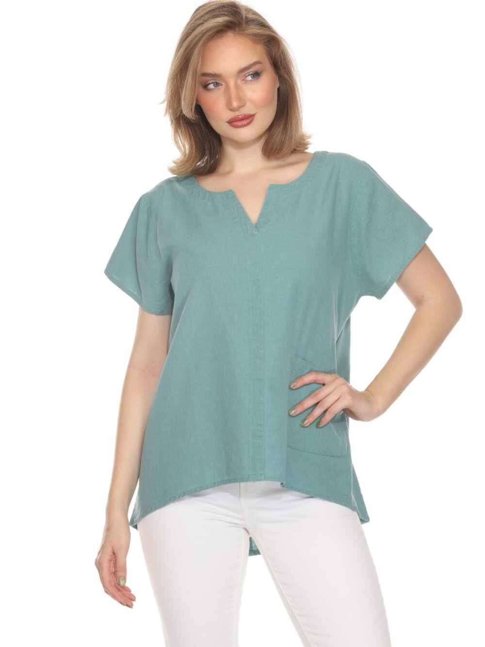 Linen Blouse - Mint